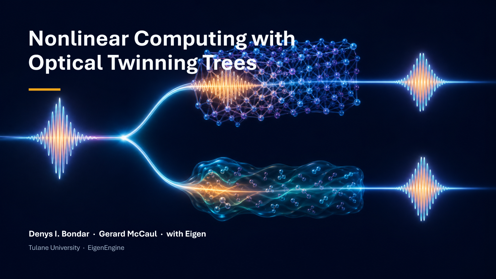 Slide 1 of 15: Nonlinear Computing with Optical Twinning Trees